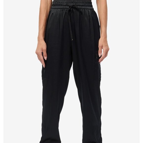 CAMI NYC Elsie Satin Pants in Black Large Womens Joggers - Picture 14 of 15